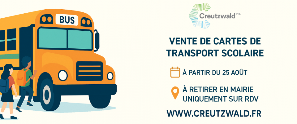 Vente de cartes de transport scolaire