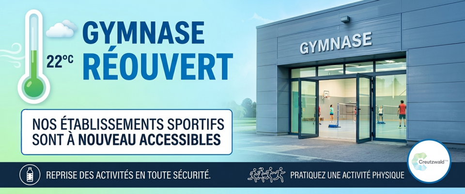 | Réouverture des équipements sportifs municipaux