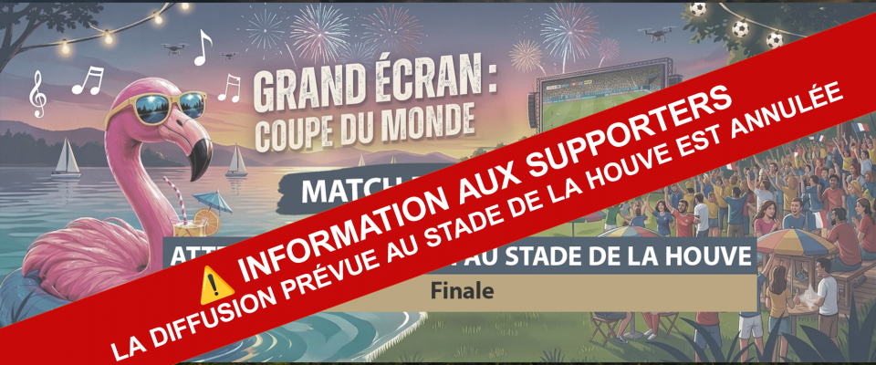 Annulation de la diffusion de la finale sur écran géant