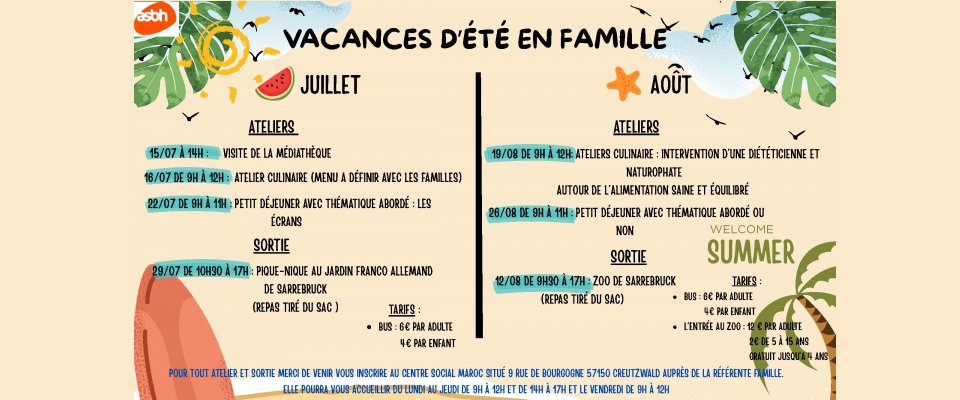 Vacances d'été en famille à Creutzwald !