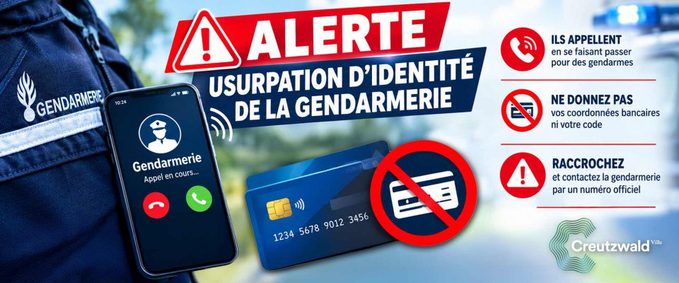 ⚠️ ALERTE – Usurpation de l’identité de la Gendarmerie