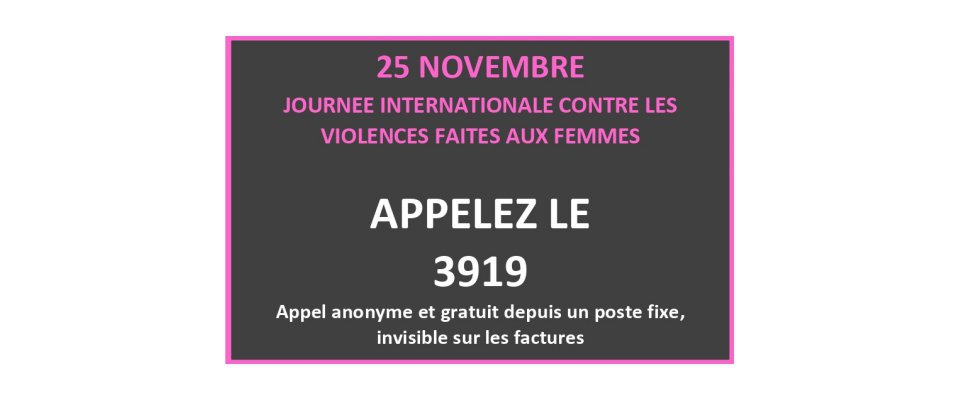 25 novembre contre la violence faite aux femmes