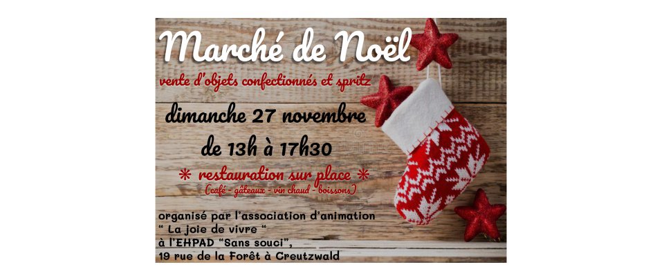 Marché de Noël à l'EHPAD "Sans souci"