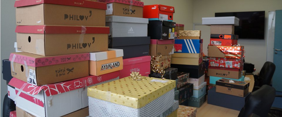 Récolte de boîtes solidaires avec le CMJ
