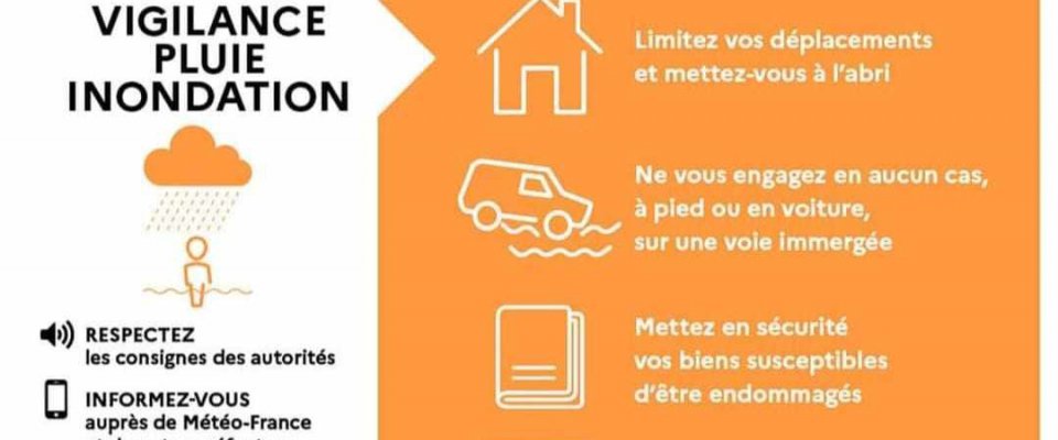 Alerte météo : vigilance orange pluies intenses