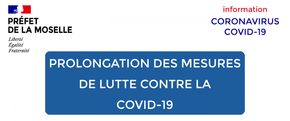 Covid-19 : Prolongation des mesures…