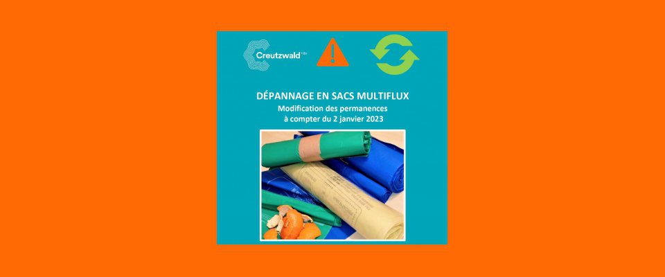 Dépannage sacs multiflux : MODIFICATION