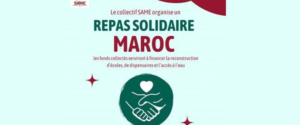 Repas solidaire pour le Maroc