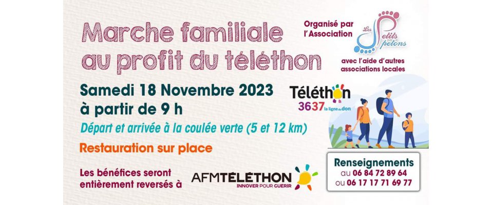 MARCHE FAMILIALE AU PROFIT DU TÉLÉTHON