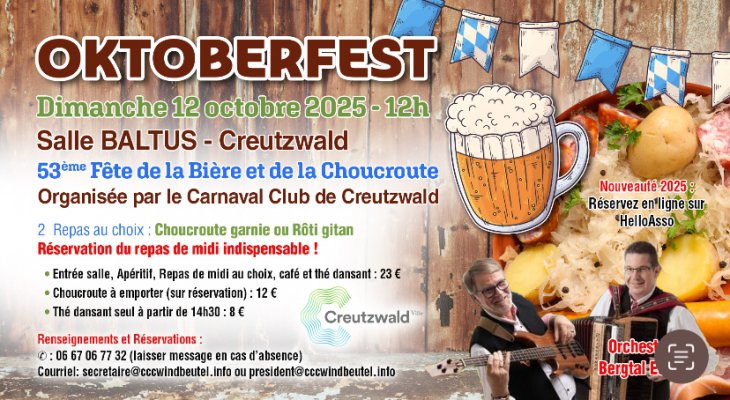 Oktoberfest et Fête de la Choucroute 2025