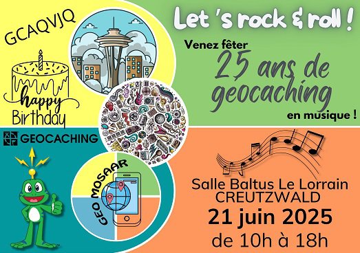 Géocaching - 25 ans : Let's Rock & Roll !