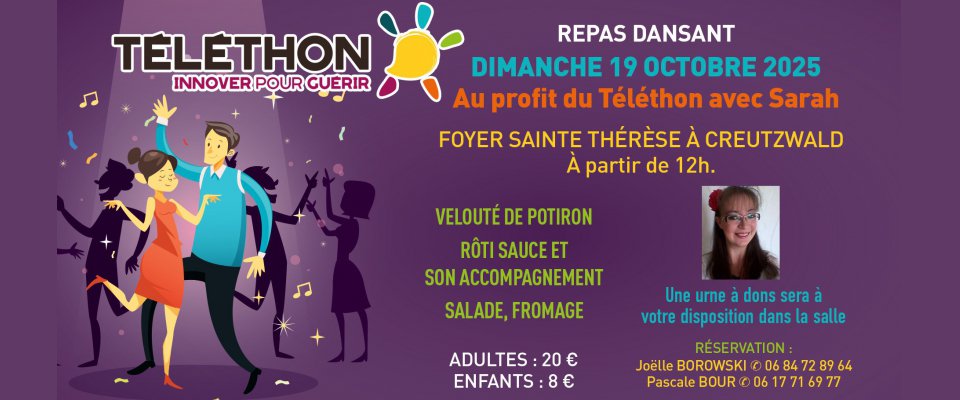 Repas dansant au profit du Téléthon