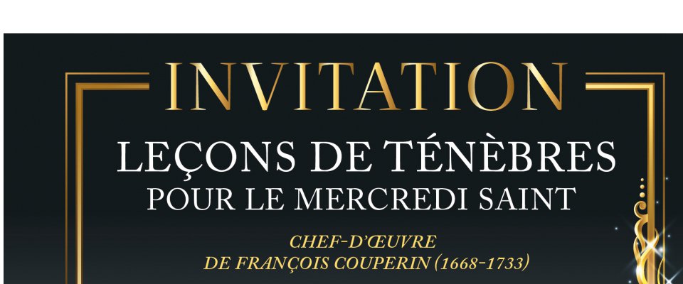 CONCERT : Leçons de ténèbres pour le Mercredi Saint