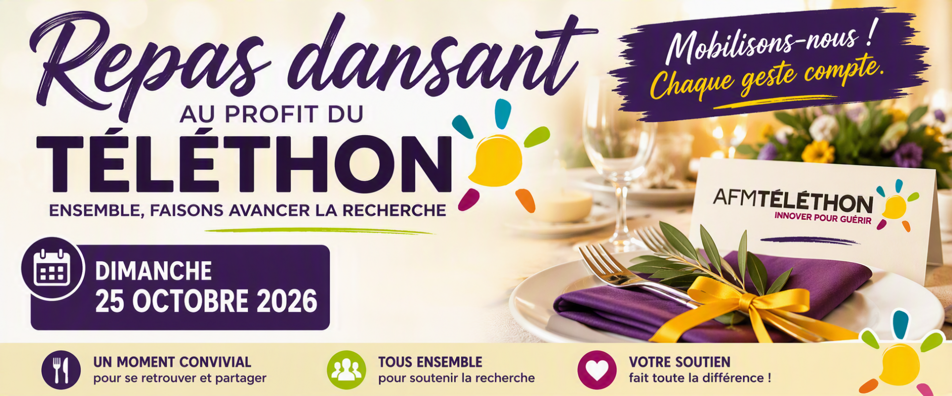 Repas dansant au profit du Téléthon