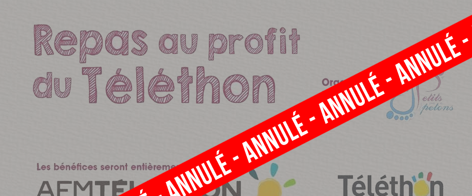 Repas au profit du Téléthon novembre 2020