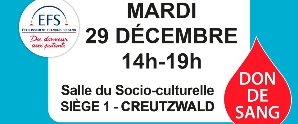 Don du sang décembre 2020